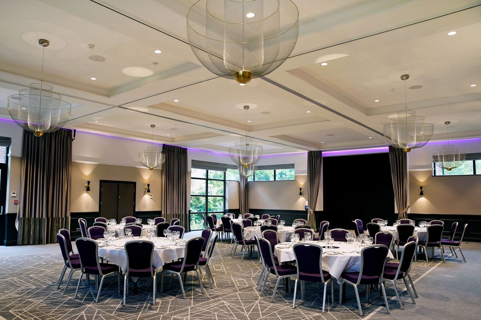 Dinner setup in the Princess Suite at Denham Grove